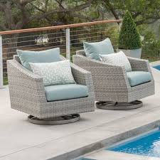 Castelli Swivel Patio Chair With Sunbrella Cushions Lounge Chair Outdoor Patio Chairs Sunbrella Cushions