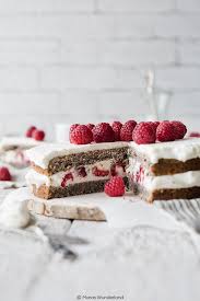 Himbeer Mohn Torte Mit Zitronencreme Maras Wunderland Rezept Zitronencreme Himbeeren Zitronen Creme