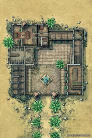 The Hacienda Battle Map Launch Afternoon Maps On Patreon Fantasy Map Dungeon Maps Building Map
