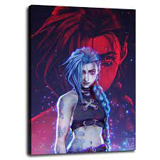 Jinx Arcane Art Wall Art Cartoon Canvas Prints Poster For Home Office  Living Room Decorations With Framed 27