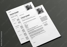 Because the purpose of a business letter isn't to showcase your artistic skills, a standard non. Modern Resume And Cover Letter Layout Stock Template Adobe Stock