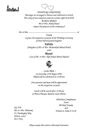 Muslim invitation wedding psd free : Pin On Faiza Tus Safa