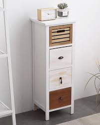 Elbmobel kommode glasvitrine 5 schubladen schmal schrank weiss holz antik vintage landhaus aus shabby sideboard cottage. Hohe Und Schmale Kommode Im Shabby Und Vintage Stil Mobili Rebecca