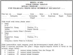 Contoh Surat Serah Terima Jabatan Administrasi Contoh Surat Terbaru