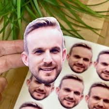 Custom Clear Stickers , Personalized Clear Sticker , Clear Labels ,  Waterproof Stickers in Shape of the Logo White Print