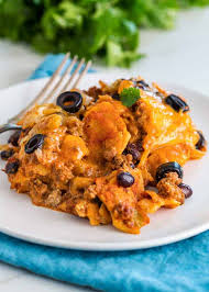 Original recipe yields 6 servings. Easy Beef Enchilada Casserole Kevin Is Cooking
