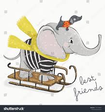 Cartoon Elephant And Dog Vector Design Animal Illustration T Shirt Graphic For Children Birthday And Baby Shower Dog Vector Cartoon Elephant Textiles Artwork