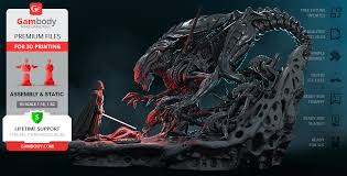 Stl Files Of Alien Queen Vs Darth Vader Diorama For 3d Printing Gambody Marketplace It's high quality and easy to use. alien queen 3d printing figurine in diorama assembly
