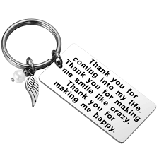 Only someone who knows me well could choose a gift for me so well! Jzsta Thank You For Coming Into My Life Keychain Gift For Husband Boyfriend Gift For Him Amazon In Jewellery