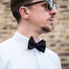 Steel Blue Melange Self Tie Bow Tie