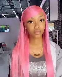 Human Hair Princess Pink Lace Front Wigs For Women Pink Short Hair Hair Styles Weave Hairstyles