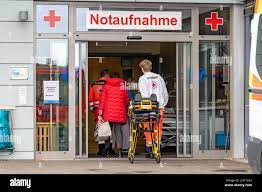 Eggenfelden, Germany. 19th Nov, 2021. The entrance to the emergency room of  the Rottal-Inn clinics. The district of Rottal-Inn continues to have the  highest incidence in Bavaria with 1423.6. Credit: Armin Weigel/dpa/Alamy