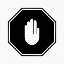 Hd Black Stop Hand Sign Icon Symbol Png Symbols Signs Png