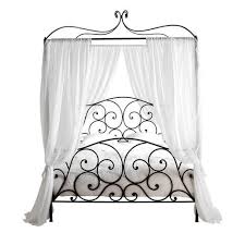 Lit A Baldaquin 160x200 En Metal Marron Wrought Iron Beds Iron Bed Wrought Iron Bed Frames