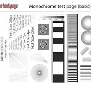 Monochrome Printer Test Page | Color Test Page