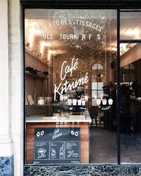 Cafekitsuneparis Photos Et Videos Instagram Cafe Signage Commercial Interior Design Window Signage