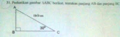 Dengan teorema pythagoras, diperoleh panjang ab = 12. Tentukan Panjang Ab Dan Panjang Bc Bantu Jawab Yak Brainly Co Id