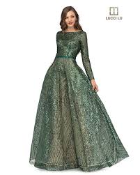 Lucci Lu 28810 Evening Dresses Long Dresses Long Sleeve Ball Gowns