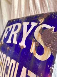 chocolate enamel advertising sign