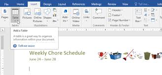 I have ms word 2010. Word 2016 Tables