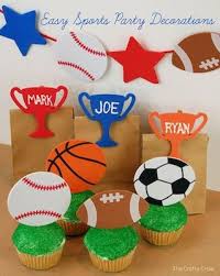 See more ideas about sports themed party, sports birthday, sports theme. Easy Sports Party Decorations Favors Things To Make And Do Crafts And Activities For Kids Th Sports Party Decorations Sports Birthday Party Sports Party