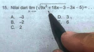 Check spelling or type a new query. Contoh Soal Limit X Mendekati Tak Terhingga