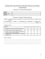 Ii) borang soal selidik kkm/p&p/2013(b) yang diisi oleh ketua jabatan/penyelia. Borang Penilaian Program Sambutan Hari Raya Ipg Kampus Sultan Mizan Borang Penilaian Program Sambutan Hari Raya Ipg Kampus Sultan Mizan Bahagian Course Hero