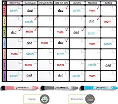 17 x 11 5 dry erase magnetic chore chart whiteboard with stain resistant technology weekly family task board for fridge by plan smart bonus 3