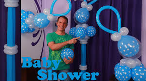 Para la decoración de baby showers de niño lo principal es hacertar con la combinación de colores. Decoracion Para Baby Shower Adornos Para Baby Shower Nino O Nina Aro De Globos Gustavo Gg Youtube