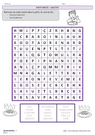 Une Grille De Mots Meles Sur Le Theme De La Galette Mots Meles Galette Galette Des Rois Maternelle