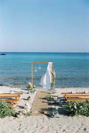An Elegant Bohemian Wedding On The Beach At Tambakio In Greece Bohemian Beach Wedding Boho Beach Wedding Greece Wedding