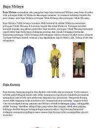 Baju adat mandar sulawesi barat. Baju Melayu