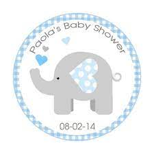 Baby shower decorations (free printables) sock rose bouquets and more! Printable Blue And Gray Elephant Baby Shower Sticker Gift Tag Mary Party Supply Paper B Elephant Baby Shower Decorations Baby Shower Baby Shower Stickers