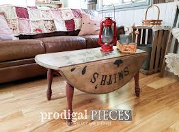 French style ivory coffee table with drawers. Farmhouse Drop Leaf Coffee Table With Typography Prodigal Pieces