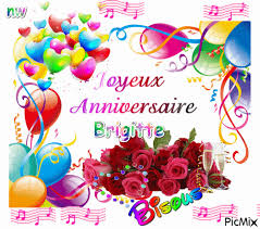 Picture animée gif joyeux anniversaire. Joyeux Anniversaire Brigitte Picmix