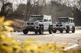 Here S Liberty Walk S Suzuki Jimny Mini G Class Next To The Original Mercedes Benz Carscoops Suzuki Jimny G Class Mercedes Benz