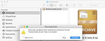 Xcode 9 Downloadable Xip File Is Corrupt From Apple Site Stack Overflow