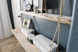 Even in your kitchen you can create this appealing and functional floating shelves to enhance the kitchen beauty and also organize lots of your kitchen. Remodelaholic Nautical Organization Easy Diy Floating Rope Shelf