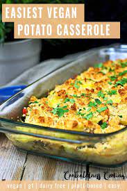 Vegan Potato Casserole Contentedness Cooking Recipe Vegan Casserole Recipes Thanksgiving Casserole Recipes Vegan Thanksgiving
