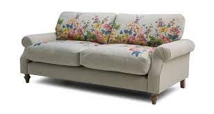 Cambridge Cotton 3 Seater Sofa Cambridge Plain And Floral Cotton Contemporary Sofa Design Sofa Printed Sofa