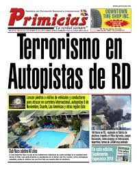 Portada Periódico Primicias, Lunes 10 de Diciembre 2018 - Dominicana.do