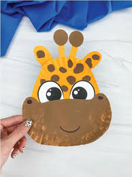 Then cut the mask out including the eye holes. Paper Plate Giraffe Craft With Free Template