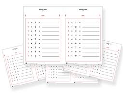 Addition Tables Printed