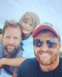 I finally got Dash to take a pic with us. Beach Baum haze. *the overly  filtered look was to mask the fact that I am 8 shades darker than any white  person