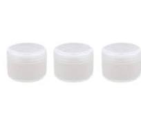 3PCS 100ML / 100G 3.4oz Refillable Empty Plastic Make-up Cosmetic Jars Face  Cream Eye Shadow Lip Balm Lotion Sample Plastic Storage Container Pot ...