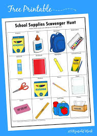 School Supplies Scavenger Hunt School Scavenger Hunt School Supplies School Supplies For Teachers