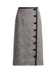 Black And White Checkered Pencil Skirt Altuzarra Christofor Hound S Tooth Wool Pencil Skirt Altuzarra Cloth Skirt Saias Fashion Saias Para Gordinhas Saias Da Moda