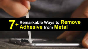 Some toners will remove the residue, but witch hazel would remove it without altering the ph balance in your skin too much. 7 Remarkable Ways To Remove Adhesive From Metal
