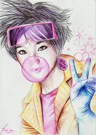 My Super-Heroes (and foes) oil portrait...