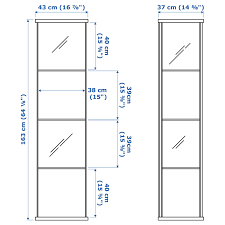 Corner glass display cabinet ikea. Detolf White Glass Door Cabinet 43x163 Cm Ikea